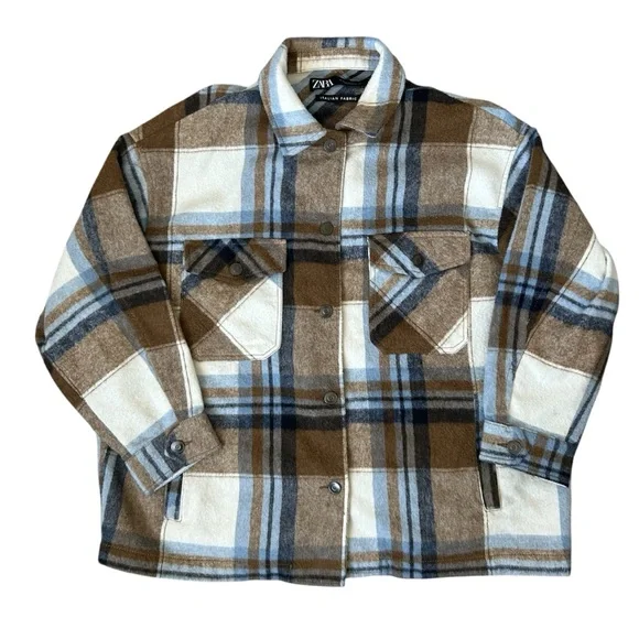 ZARA women’s wool blend oversized shacket size XL - Picture 3 of 13